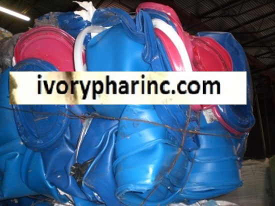 High Density Polyethylene (HDPE) Drum Scrap For Sale, blue regrind