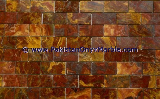 MULTI RED ONYX MOSAIC TILES