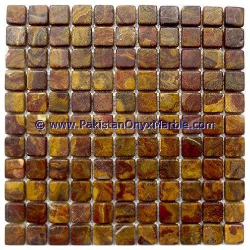 MULTI RED ONYX MOSAIC TILES