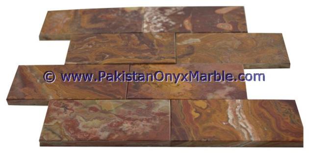 MULTI RED ONYX MOSAIC TILES