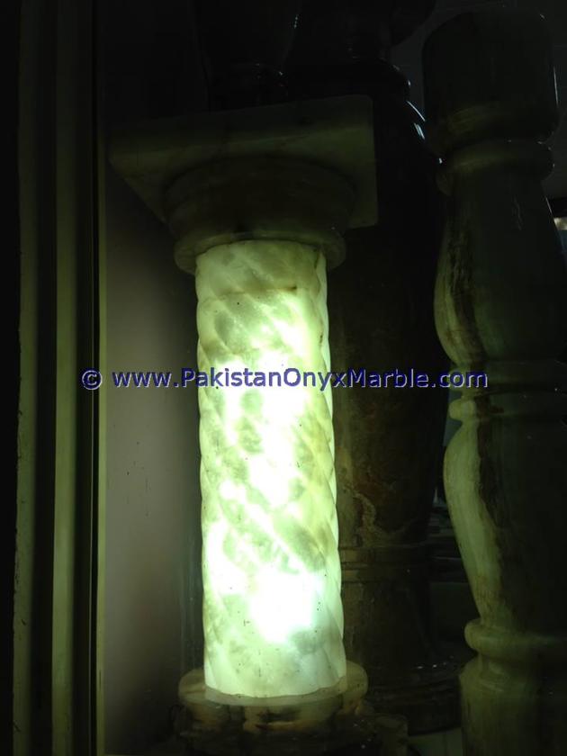 BACKLIT ONYX COLUMNS PILLARS & PEDESTALS