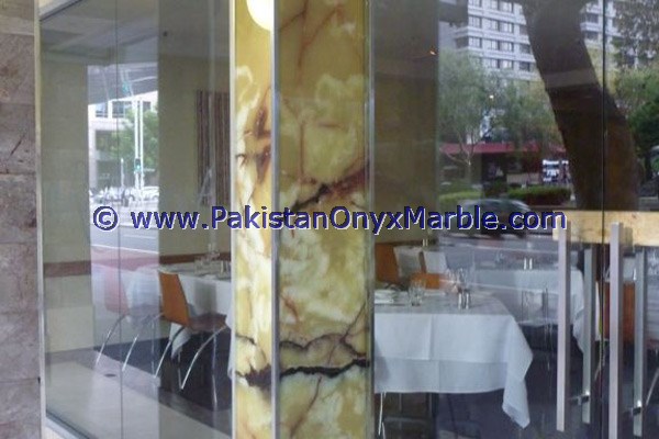 BACKLIT ONYX COLUMNS PILLARS & PEDESTALS