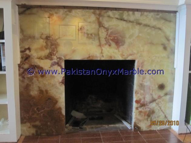 BACKLIT ONYX FIREPLACES