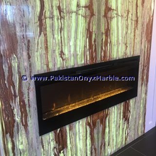BACKLIT ONYX FIREPLACES