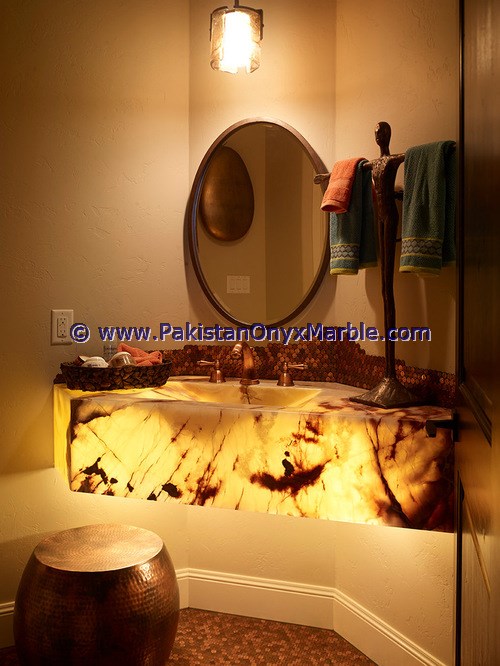 BACKLIT ONYX BATHROOM VANITYTOPS Amp SINKS