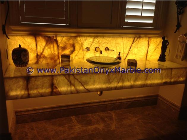 BACKLIT ONYX BATHROOM VANITYTOPS Amp SINKS