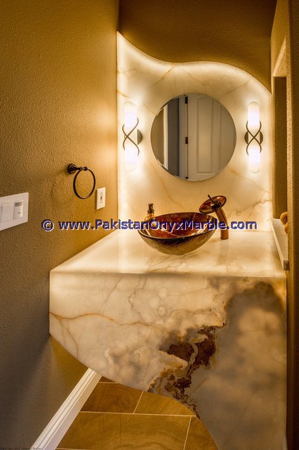 BACKLIT ONYX BATHROOM VANITYTOPS Amp SINKS