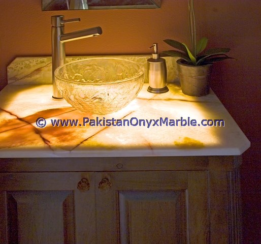 Backlit Onyx Bathroom Vanitytops Sinks Foreign Trade Online