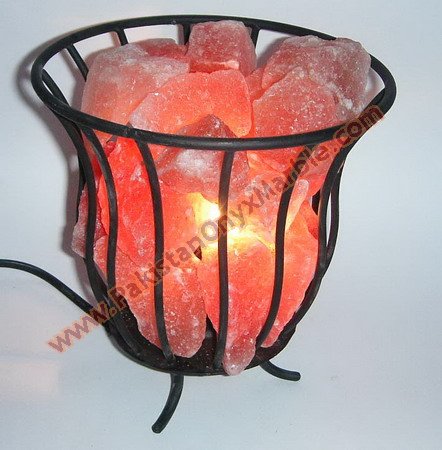 WROUGHT IRON SALT LAMPS WITH SALT