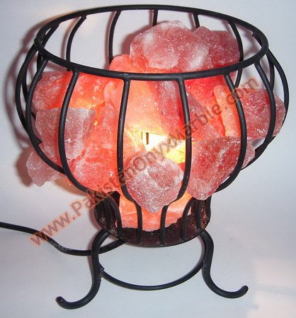 WROUGHT IRON SALT LAMPS WITH SALT