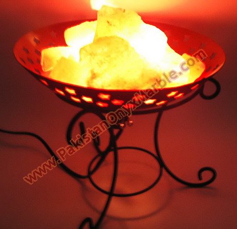 WROUGHT IRON SALT LAMPS WITH SALT