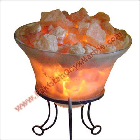 WROUGHT IRON SALT LAMPS WITH SALT