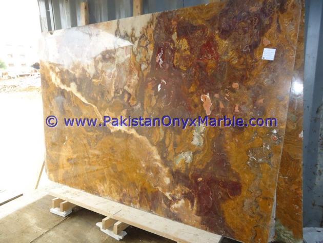 MULTI BROWN GOLDEN ONYX SLABS COLLECTION