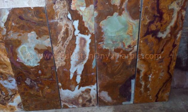 MULTI BROWN GOLDEN ONYX TILES COLLECTION