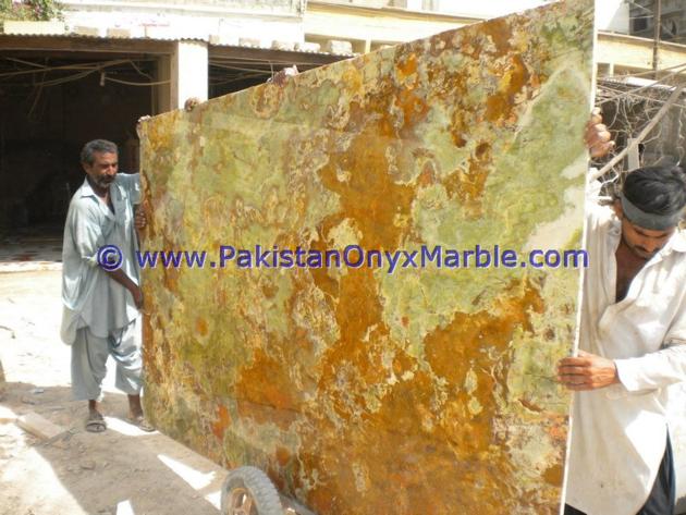 MULTI GREEN ONYX SLABS COLLECTION