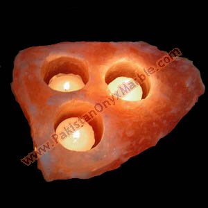 NATURAL SALT CANDLE HOLDERS