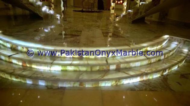 BACKLIT ONYX STAIRS STEPS RISERS Amp