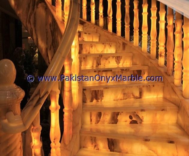 BACKLIT ONYX STAIRS STEPS RISERS Amp