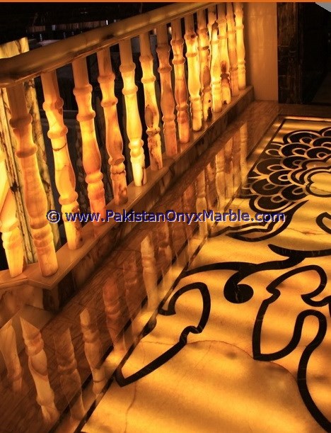 BACKLIT ONYX STAIRS STEPS RISERS Amp