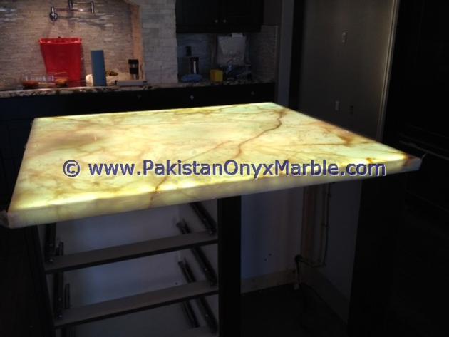 BACKLIT ONYX TABLES DINNG TABLE COFFEE