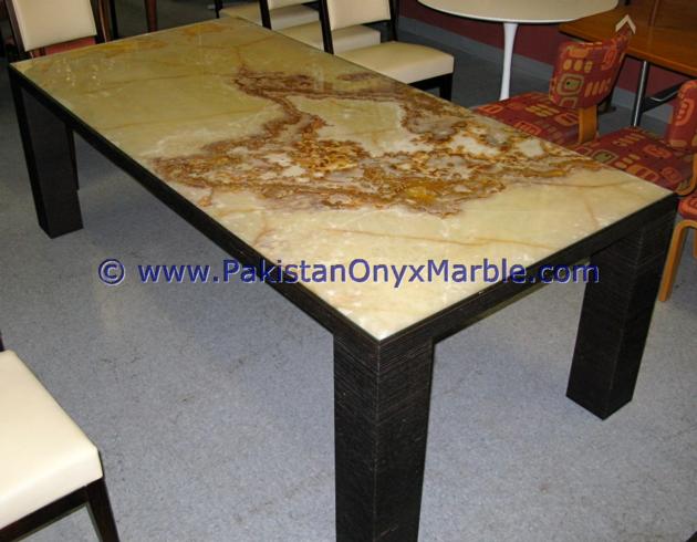 BACKLIT ONYX TABLES DINNG TABLE COFFEE