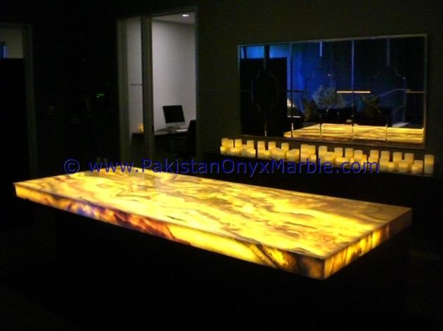 BACKLIT ONYX TABLES DINNG TABLE COFFEE TABLES