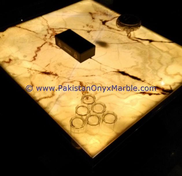BACKLIT ONYX TABLES DINNG TABLE COFFEE