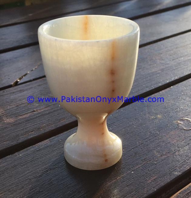 ONYX EGG CUPS HOLDER STAND HANDCARVED NATURAL