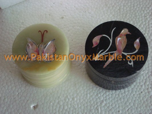 ONYX JEWELRY ENGRAVED BOXES