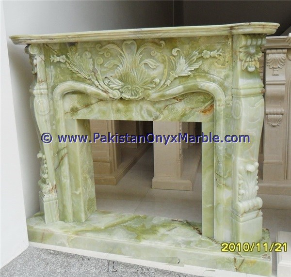 ONYX FIREPLACES HEART FLOWER HANDCARVED