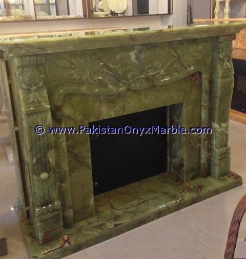 ONYX FIREPLACES HEART FLOWER HANDCARVED