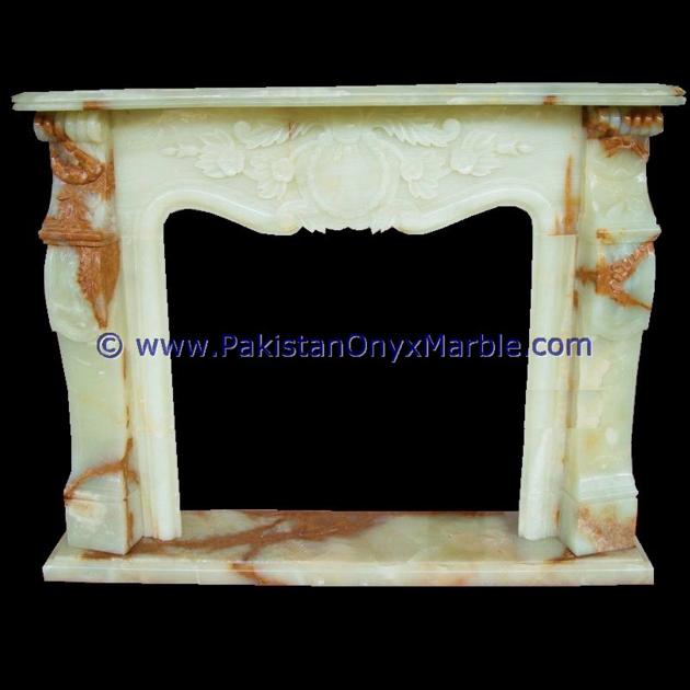 ONYX FIREPLACES HEART FLOWER HANDCARVED