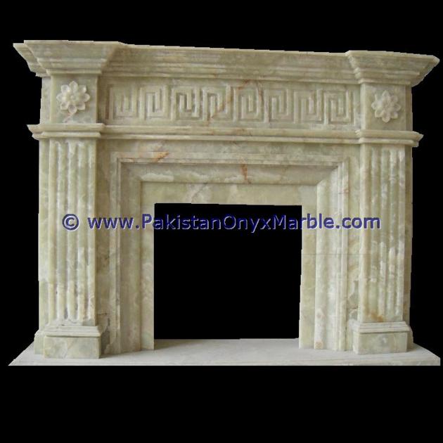 ONYX FIREPLACES HEART FLOWER HANDCARVED