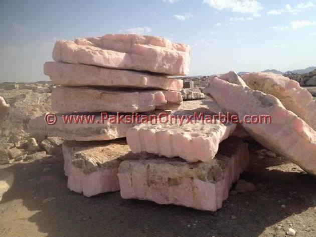 AFGHAN PINK ONYX BLOCKS
