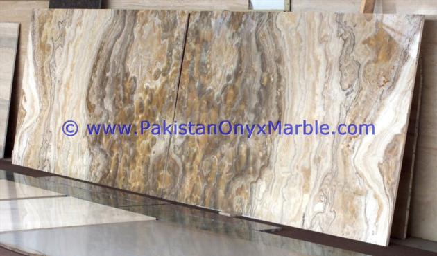 TRAVERTINE ONYX SLABS CROSS VEIN CUT