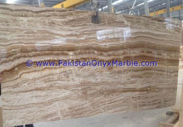 TRAVERTINE ONYX SLABS CROSS VEIN CUT