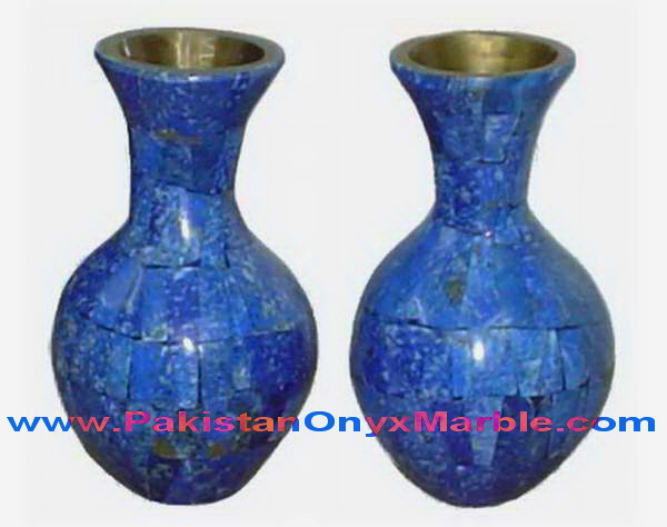 FLOWER VASES LAPIS LAZULI HANDICRAFTS