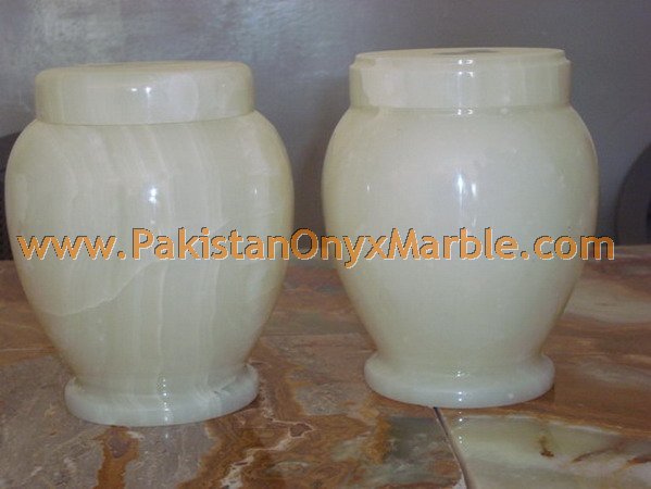 WHITE ONYX URNS