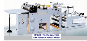 TK-SW 800 & 1000 PAPER SLITTING, TRIMMING & SHEETING MACHINE