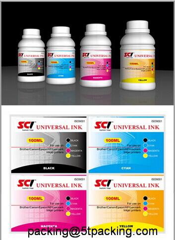 New Made 100ML Universal Colorful Ink Bottles and Decoration Labels