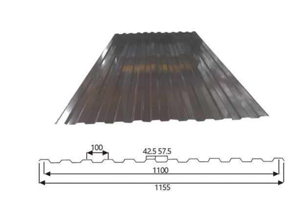 Corrugated Steel Roofing sheet(Trapezoid) 10-100-1100,Steel Trapezoid Tiles,Steel Roofing Sheet Whol