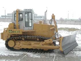 Tractor with dozer equipment and haulage unit CHETRA 11P