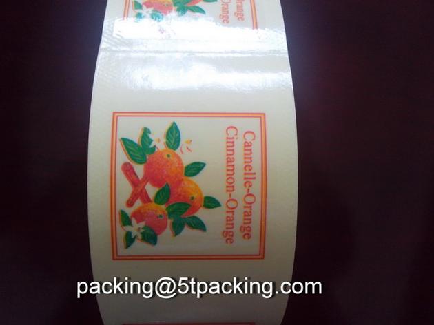 Transparent Cannelle Orange Cosmetic Bottle Labels in Rolls