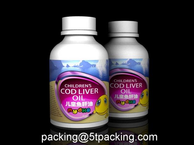 My DHA Children's Cod Liver Oil Bottle Use Plastic Adhesive Labels 