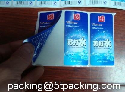 Double-sided Printing Plastic Adhesive Labels in Drinking Water