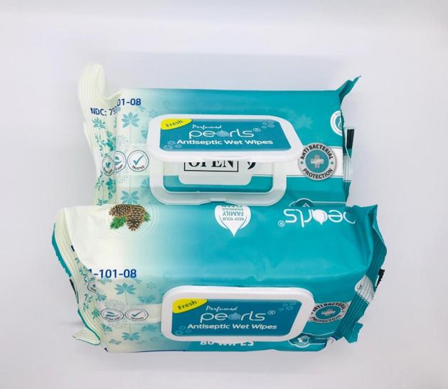 Pearls Disinfecting Wipes Pine 80 Sheets