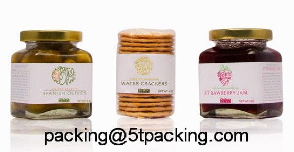 Food Level Strawberry Jam Bottle Used Plastic Adhesive Labels