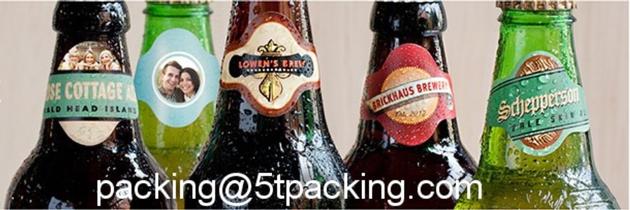 Personalized Oval Shape Glass Beer Bottle Used Printed Adhesive Label manufacturer