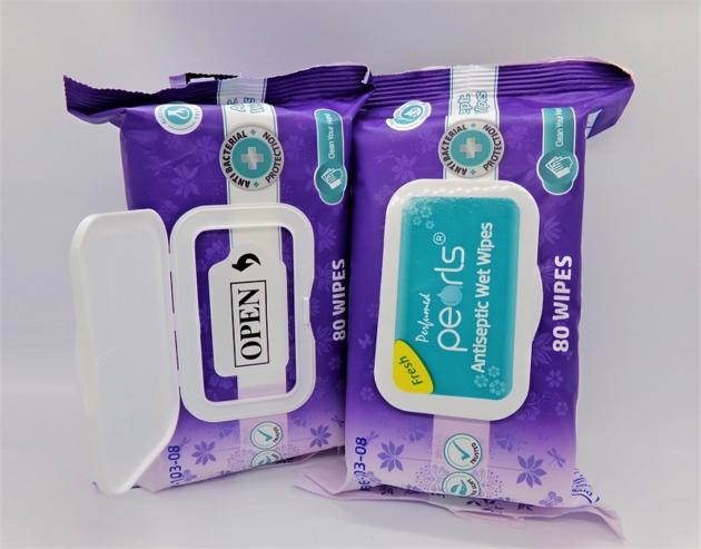 Pearls Disinfecting Wipes Lavender 80 Sheets