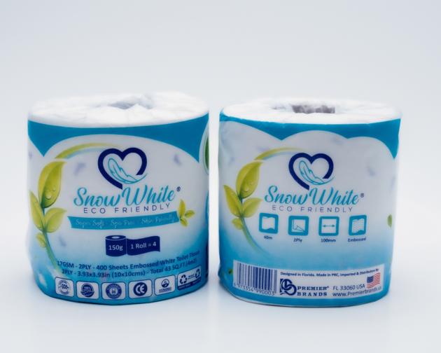 Snow White Organic Bamboo Rolls – 72CT
